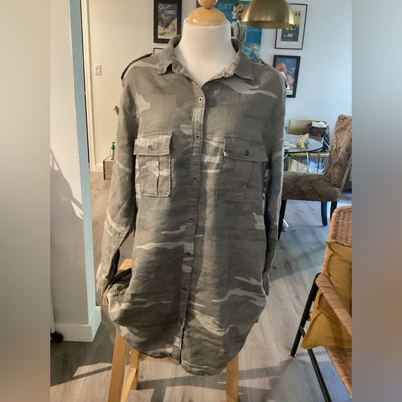 Rails Camouflage Mini Dress - Green and Gray - Picture 2 of 12